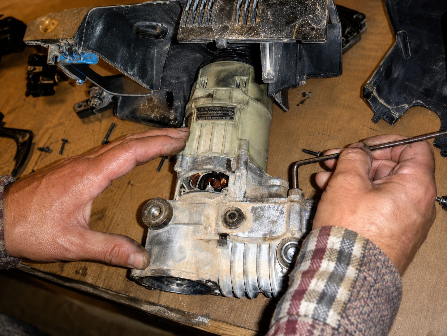 Reparatur einer Profimaschine in der Werkstatt von MS-Profiwerkzeuge